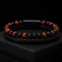 Perlen Lederarmband Unisex Lavastein Edelstahl Magnetverschluss uniqal bestseller